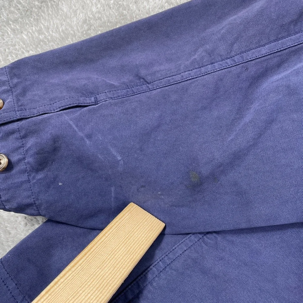 Polo Ralph Lauren Chore Jacket Mens XL Blue Canvas Corduroy Collar Barn Coat